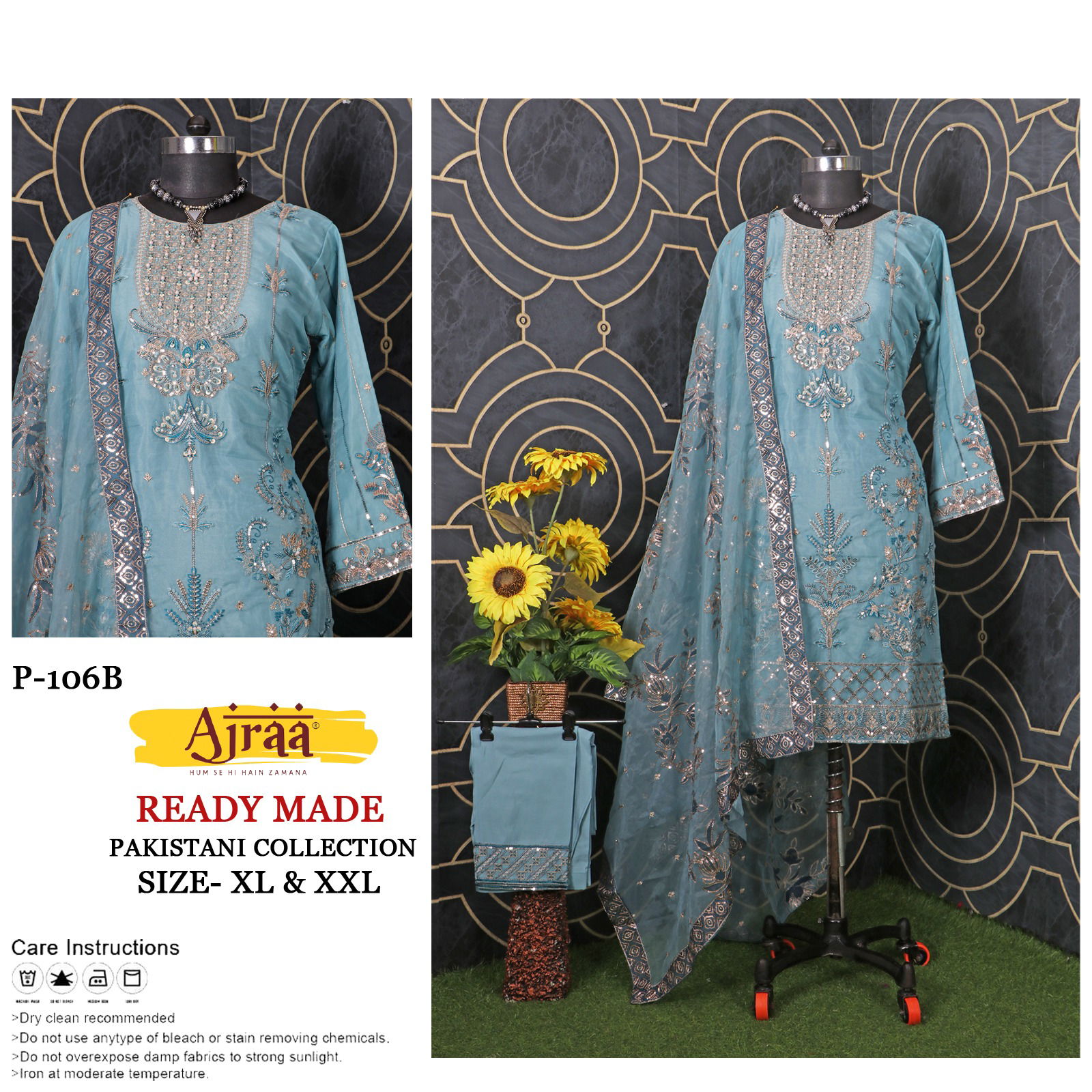 Ajraa P106A TO P106C Heavy Readymade Suits Catalog